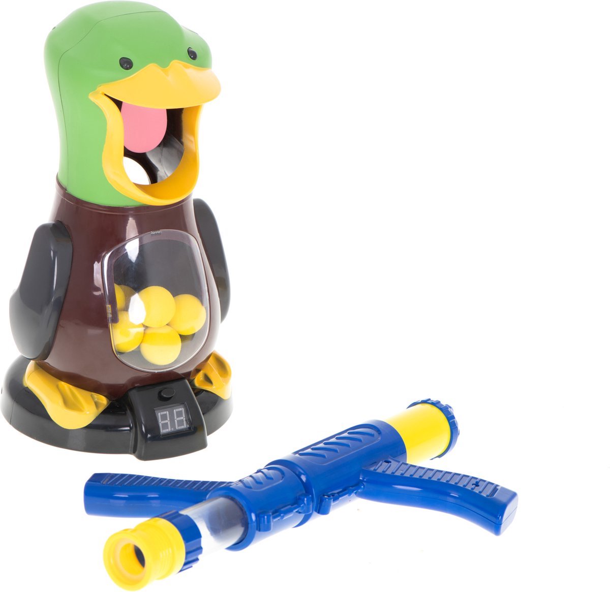 Hungry Duck - Interactief Eendenschietspel | Spannend Arcadeplezier voor het Hele Gezin! LCD scorebord,Spel Doel Schieten Pistolen Luid!