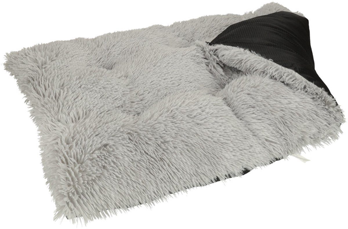 Hond & Kat Pluche Bed 115 × 80 × 6 cm – Extra Groot Grijs Pluche Huisdierkussen – Zacht Polyester Slaapmatje voor Honden & Katten – Anti-Slip Comfort Huisdierbed