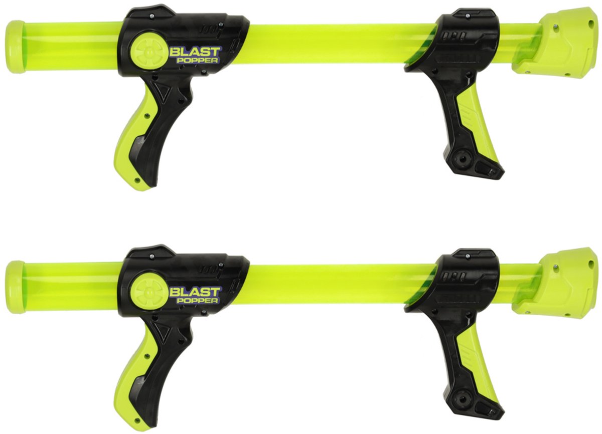 2 Delige Foam Ball Blaster Set voor Kinderen – 48 Foam Balls + 2 Beschermmaskers | Veilig Speelgoed Pistool 6+