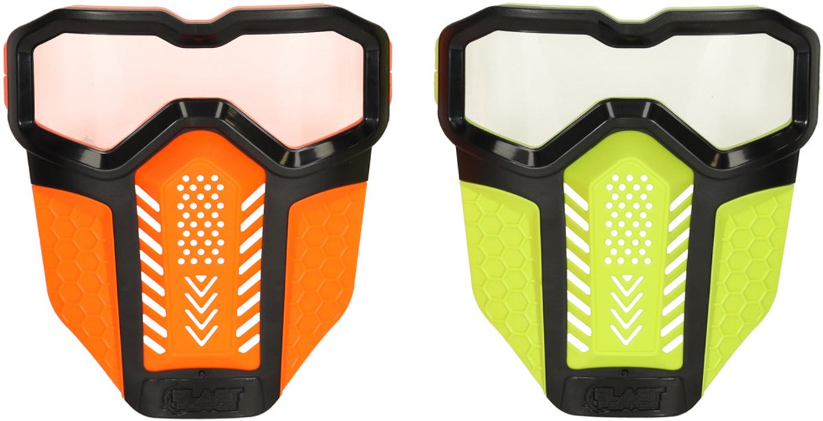 2 Delige Foam Ball Blaster Set voor Kinderen – 48 Foam Balls + 2 Beschermmaskers | Veilig Speelgoed Pistool 6+