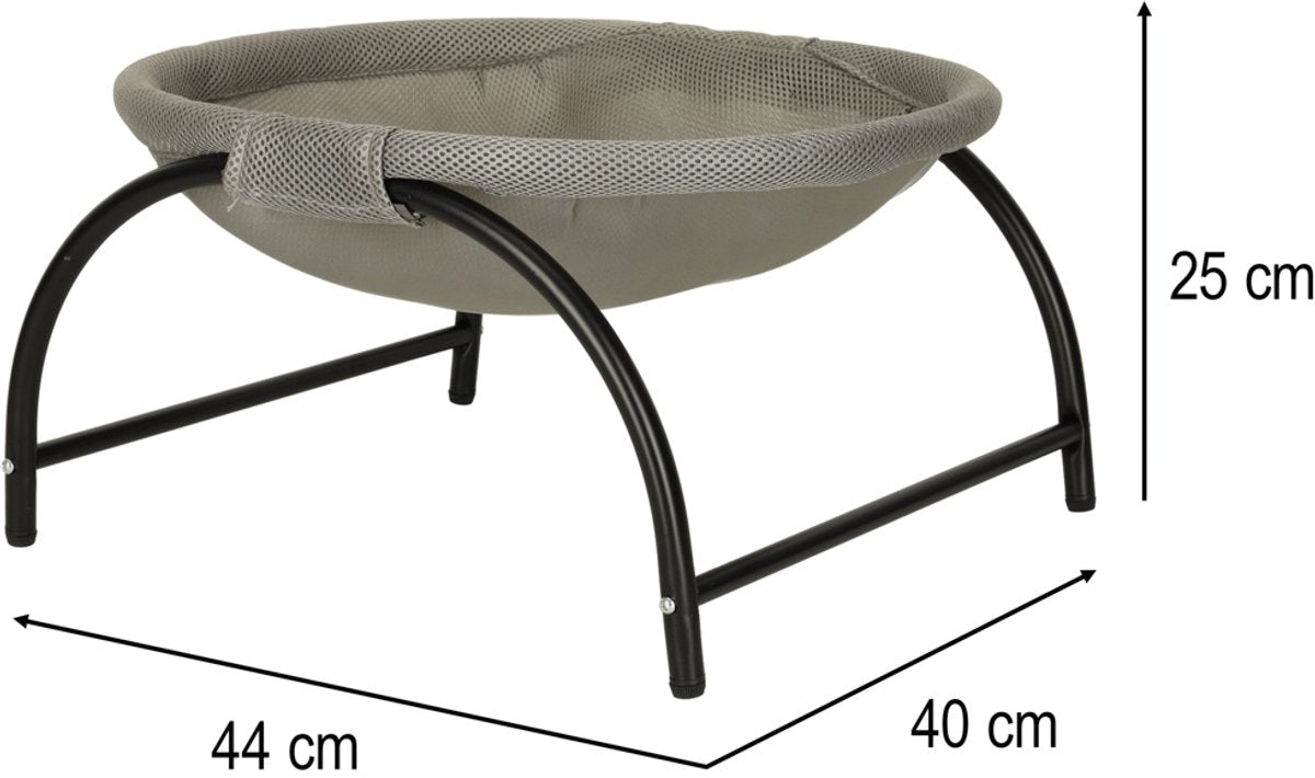 Kattenhangmat op Pootjes – Afmetingen 44 × 33 × 4 cm,Verhoogd Kattenbed Nestvorm – Ademend & Comfortabel – Voor Binnen, Buiten & Reizen