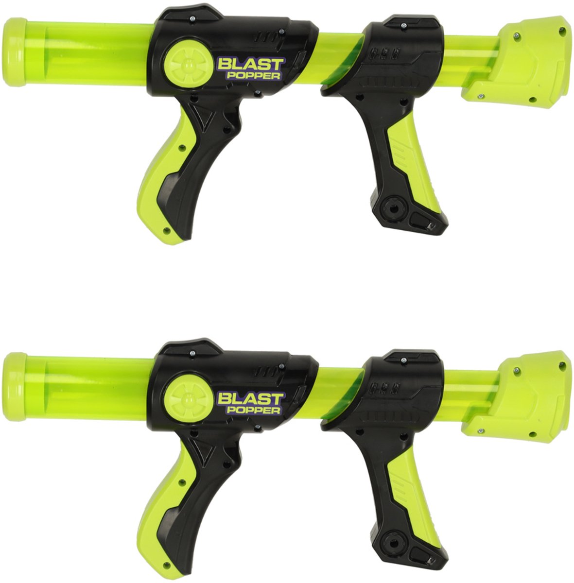 2 Delige Foam Ball Blaster Set voor Kinderen – 48 Foam Balls + 2 Beschermmaskers | Veilig Speelgoed Pistool 6+